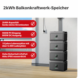 Balkonkraftwerk Komplettset 800W Bifazial