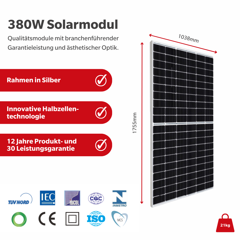 DAH Solarmodul 380W Black Frame