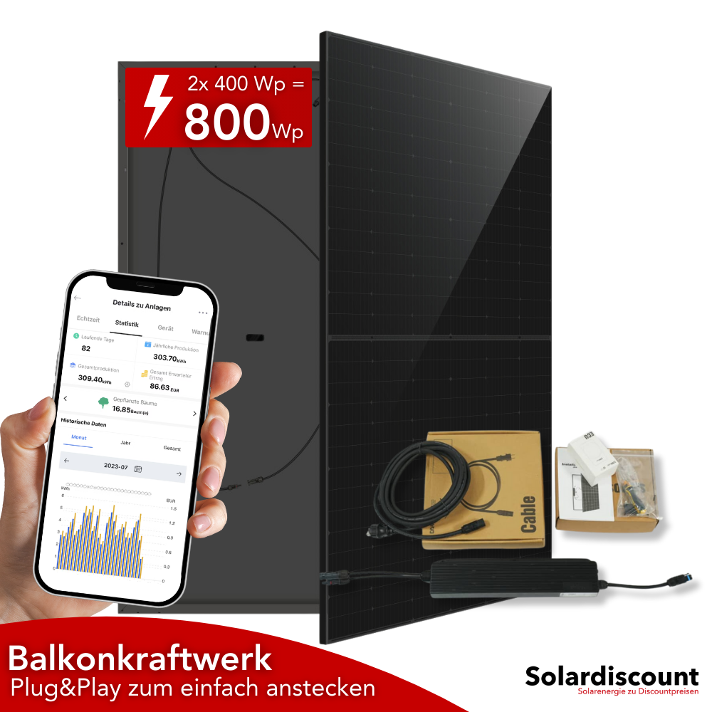 DAH Balkonkraftwerk Komplettset 800W