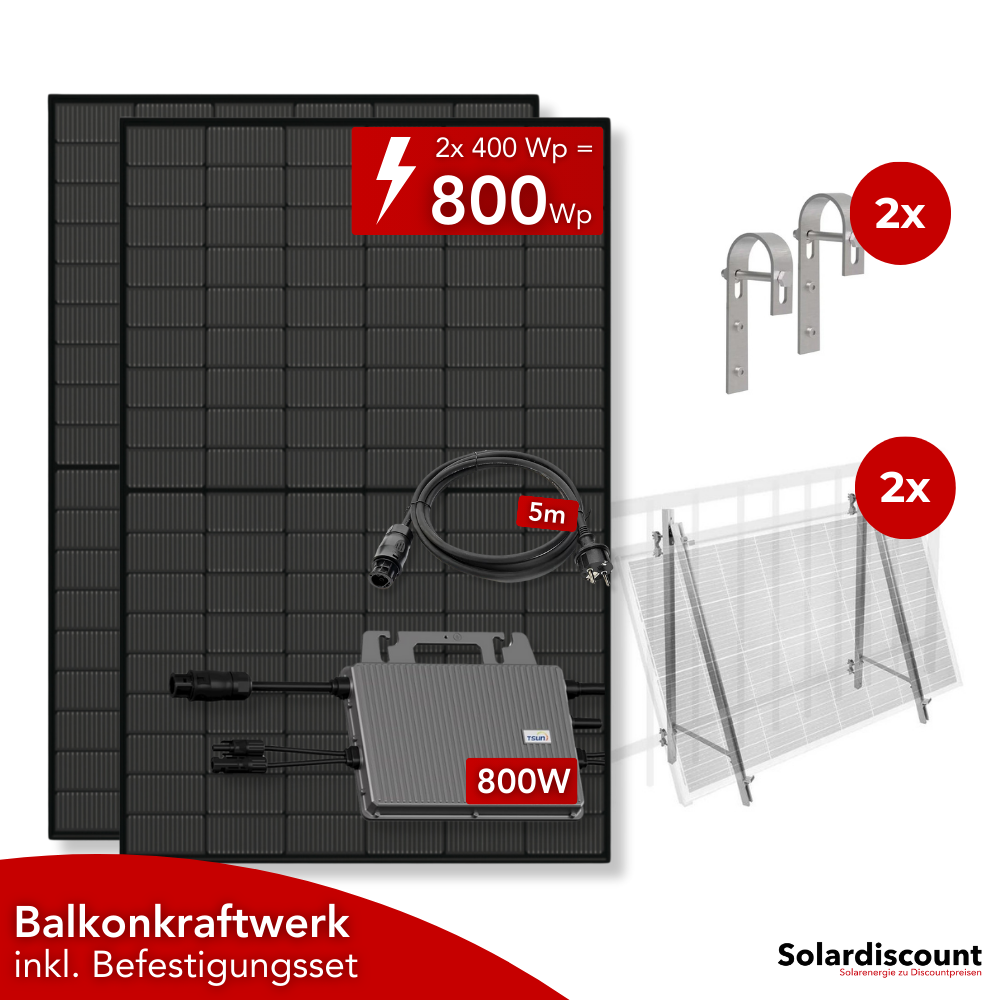 Balkonkraftwerk Komplettset 800W