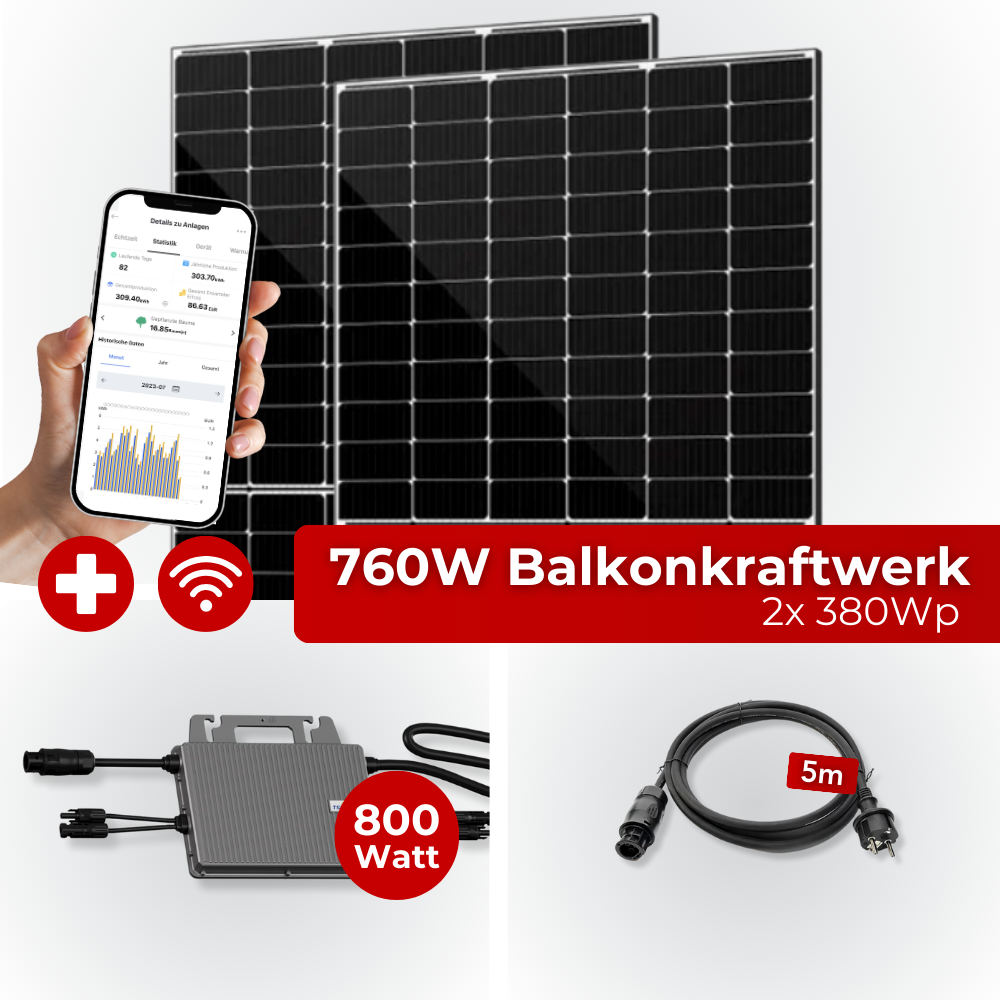 Balkonkraftwerk Komplettset 760W