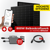 Balkonkraftwerk Komplettset 800W Bifazial