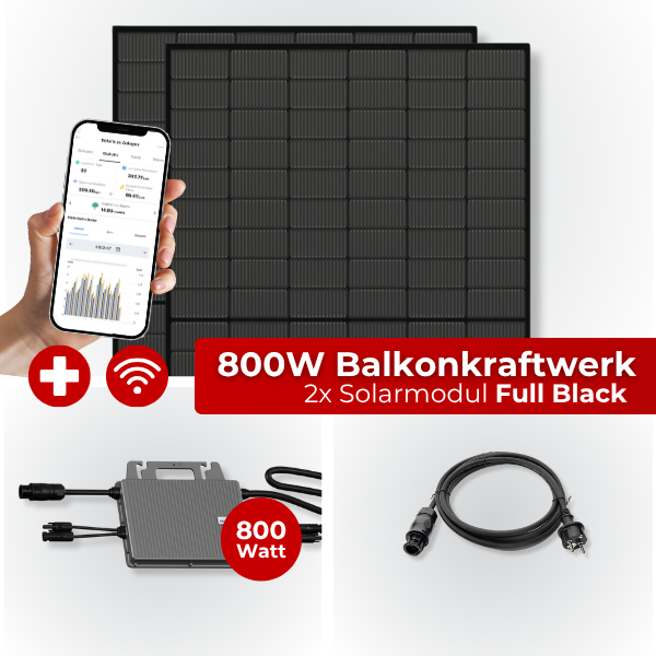 Balkonkraftwerk Komplettset 800W Full Black