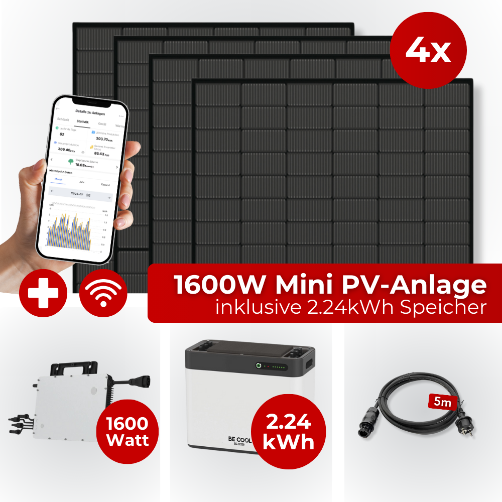 1,6KW Mini PV-Anlage Komplettset