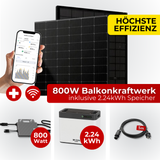 Balkonkraftwerk Komplettset 800W Bifazial