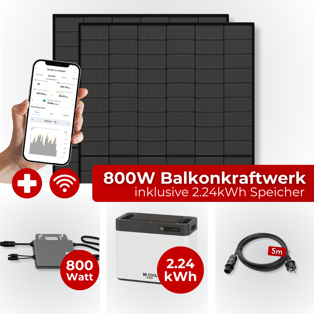 Balkonkraftwerk Komplettset 800W