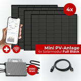 1,6KW Mini PV-Anlage Komplettset Full Black