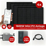 1,6KW Mini PV-Anlage Komplettset Full Black